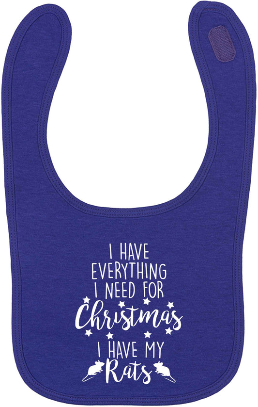I have everything I need for Christmas I have my rats | baby bib