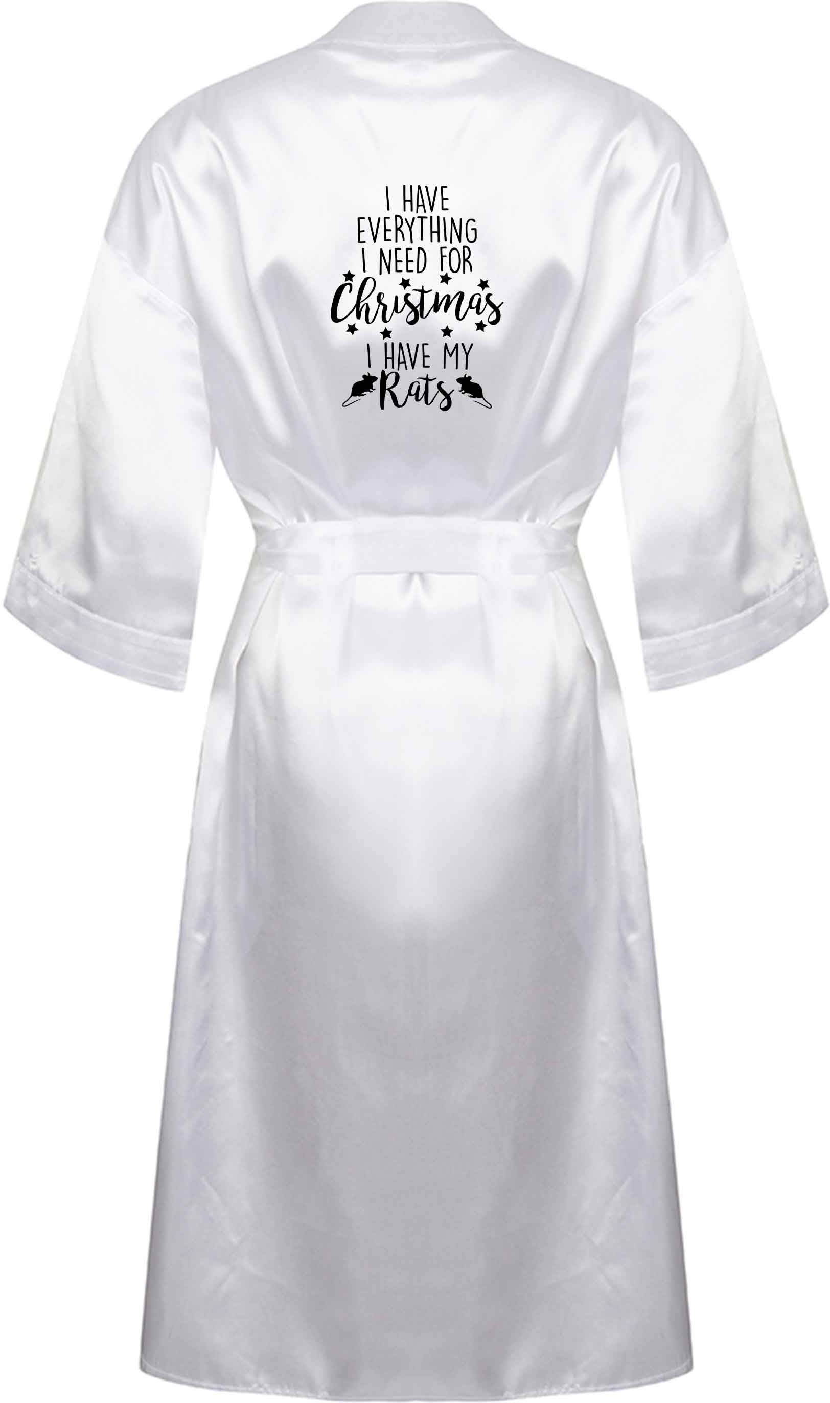 I have everything I need for Christmas I have my rats XL/XXL white ladies dressing gown size 16/18