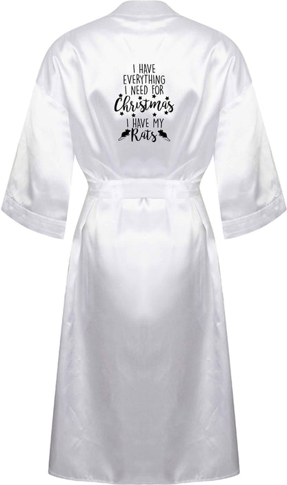 I have everything I need for Christmas I have my rats XL/XXL white ladies dressing gown size 16/18