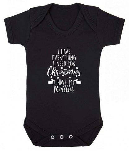 I have everything I need for Christmas I have my rabbit baby vest black 18-24 months