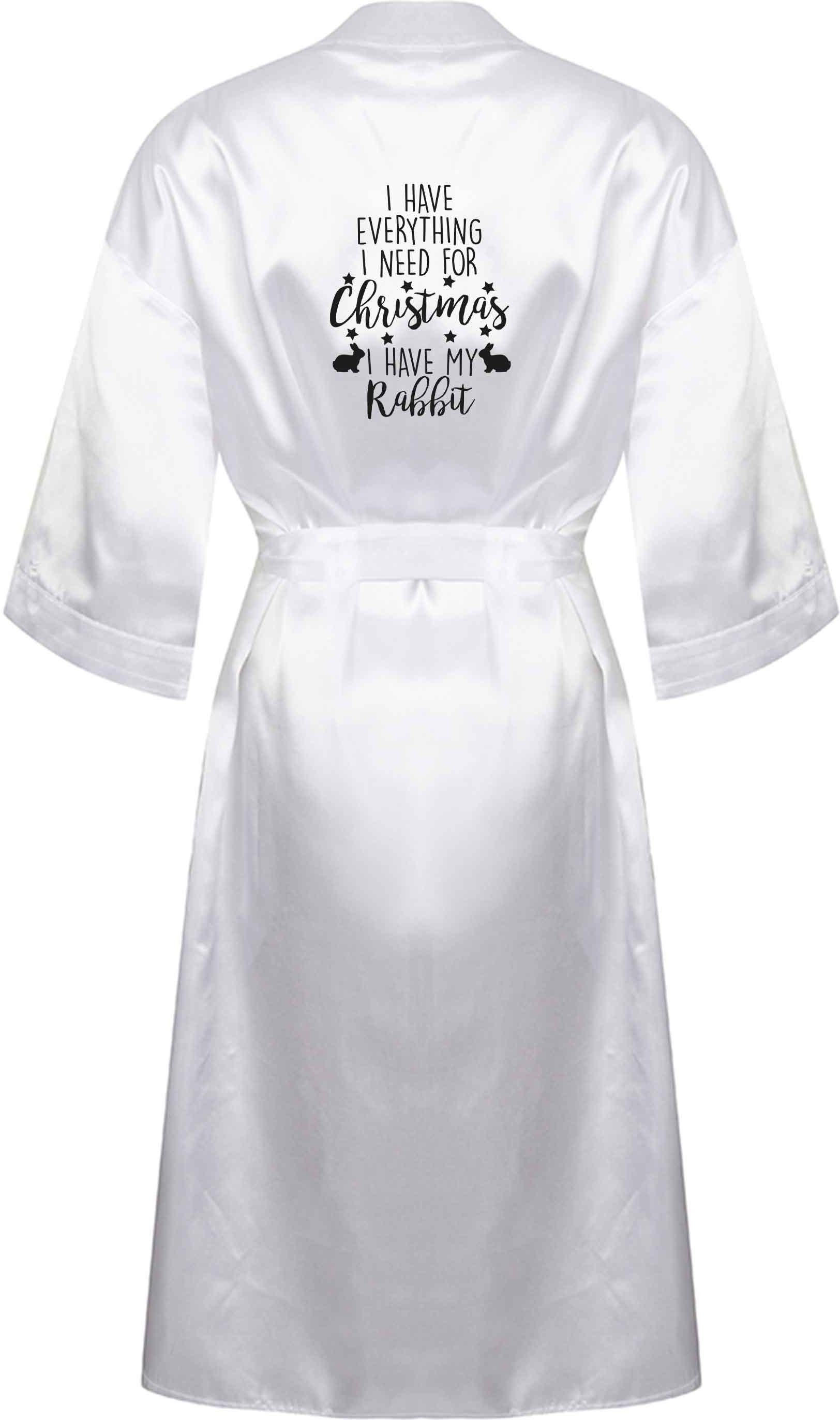 I have everything I need for Christmas I have my rabbit XL/XXL white ladies dressing gown size 16/18