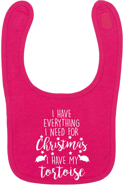 I have everything I need for Christmas I have my tortoise dark pink baby bib