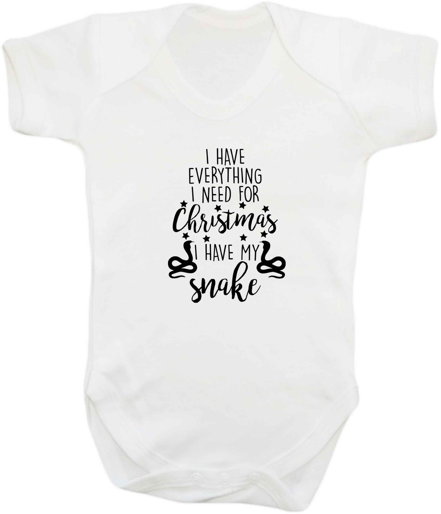 I have everything I need for Christmas I have my snake baby vest white 18-24 months