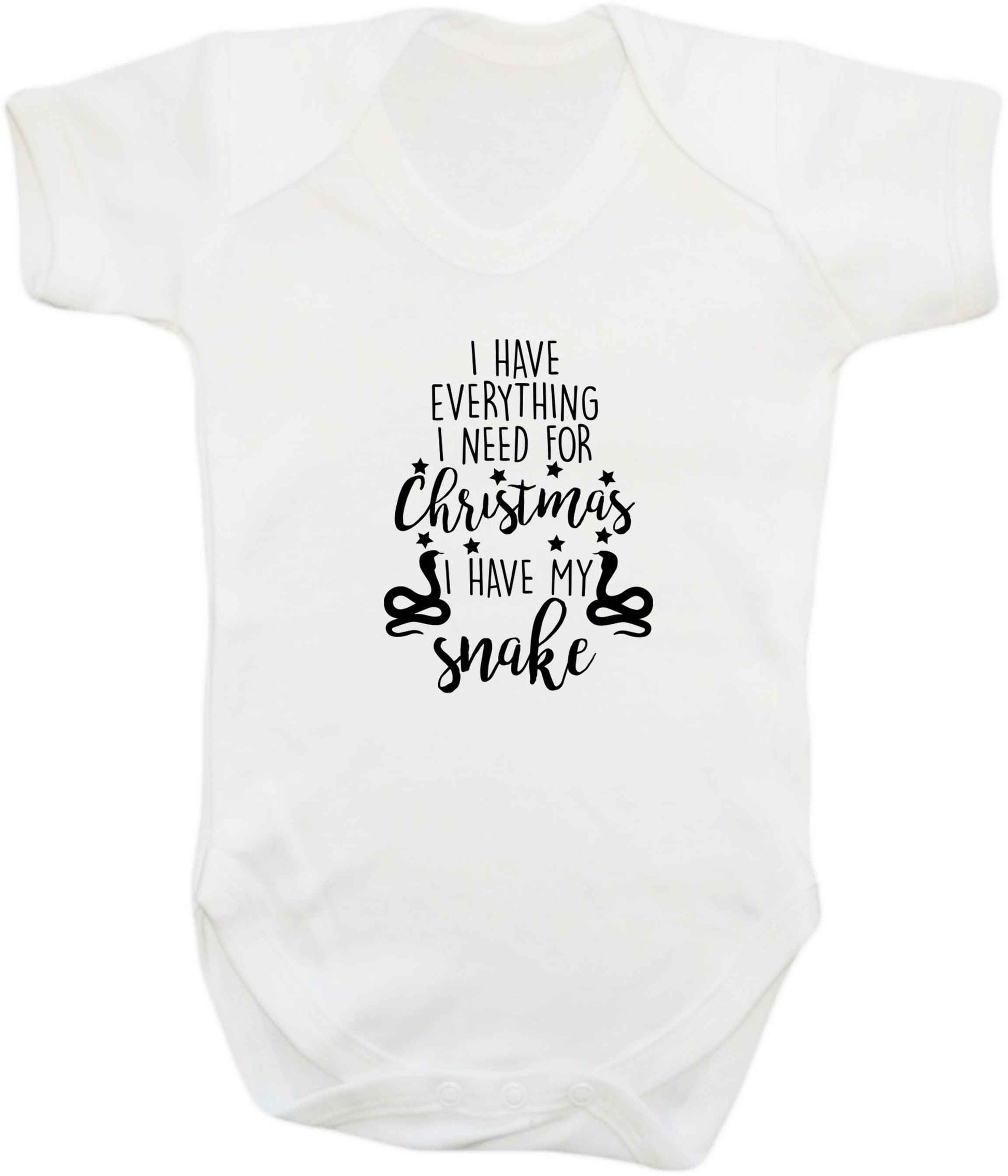I have everything I need for Christmas I have my snake baby vest white 18-24 months