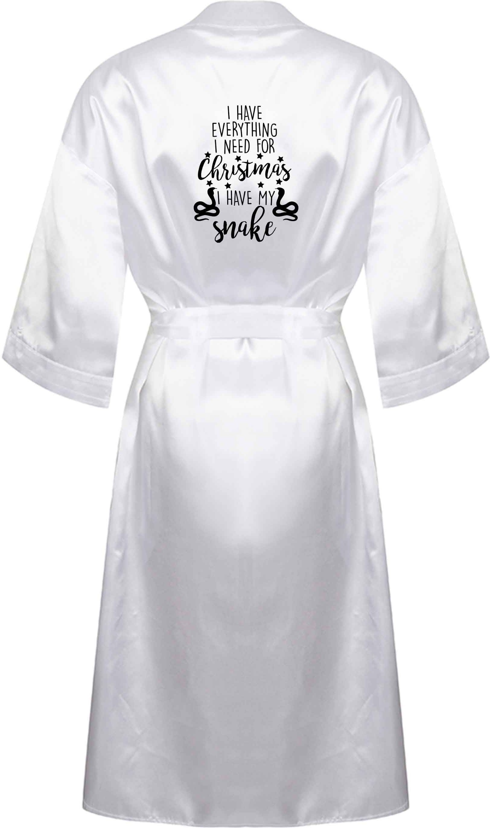 I have everything I need for Christmas I have my snake XL/XXL white ladies dressing gown size 16/18