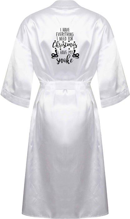 I have everything I need for Christmas I have my snake XL/XXL white ladies dressing gown size 16/18