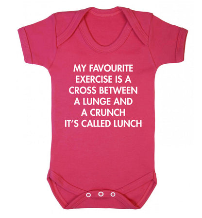 My favourite exercise is a cross between a lung and a crunch it's called lunch Baby Vest dark pink 18-24 months