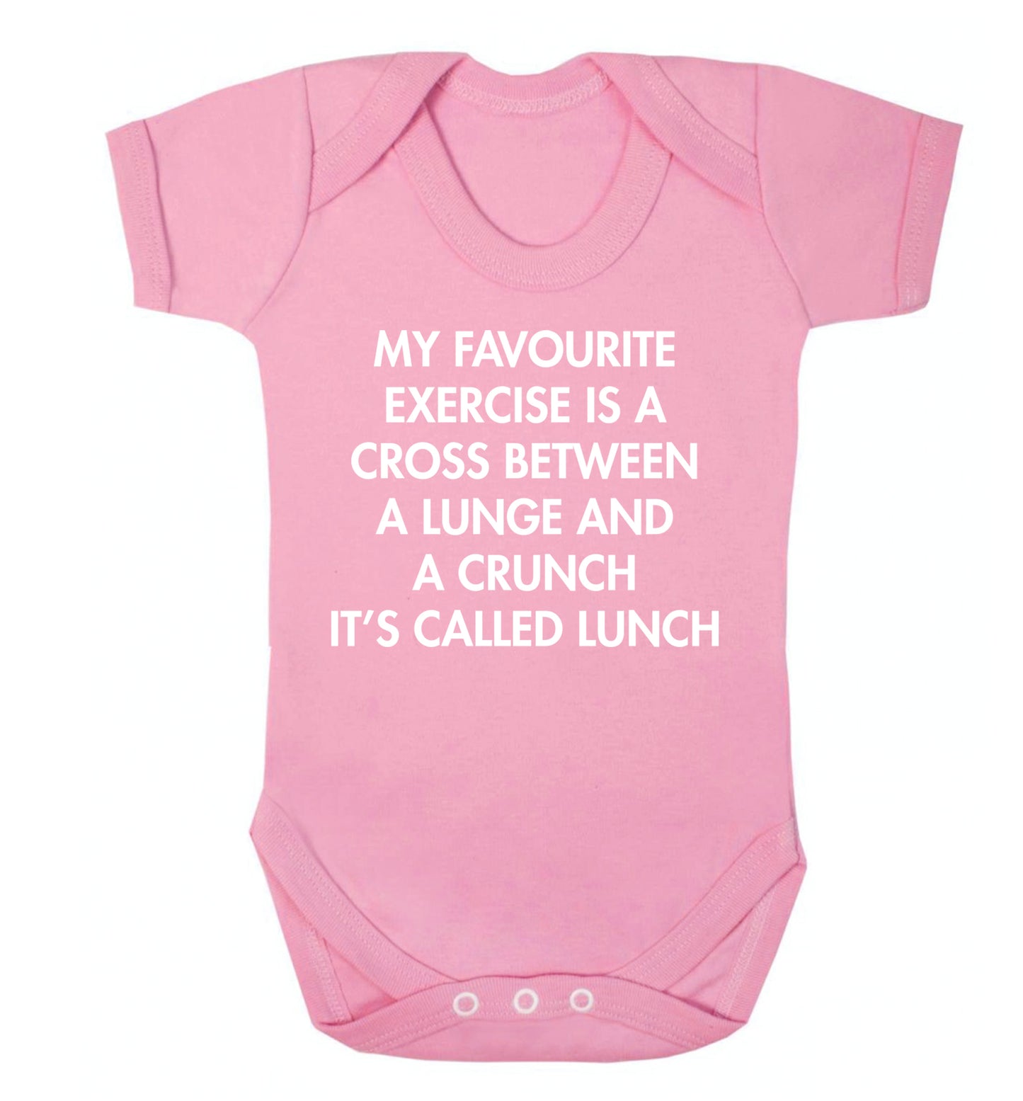 My favourite exercise is a cross between a lung and a crunch it's called lunch Baby Vest pale pink 18-24 months