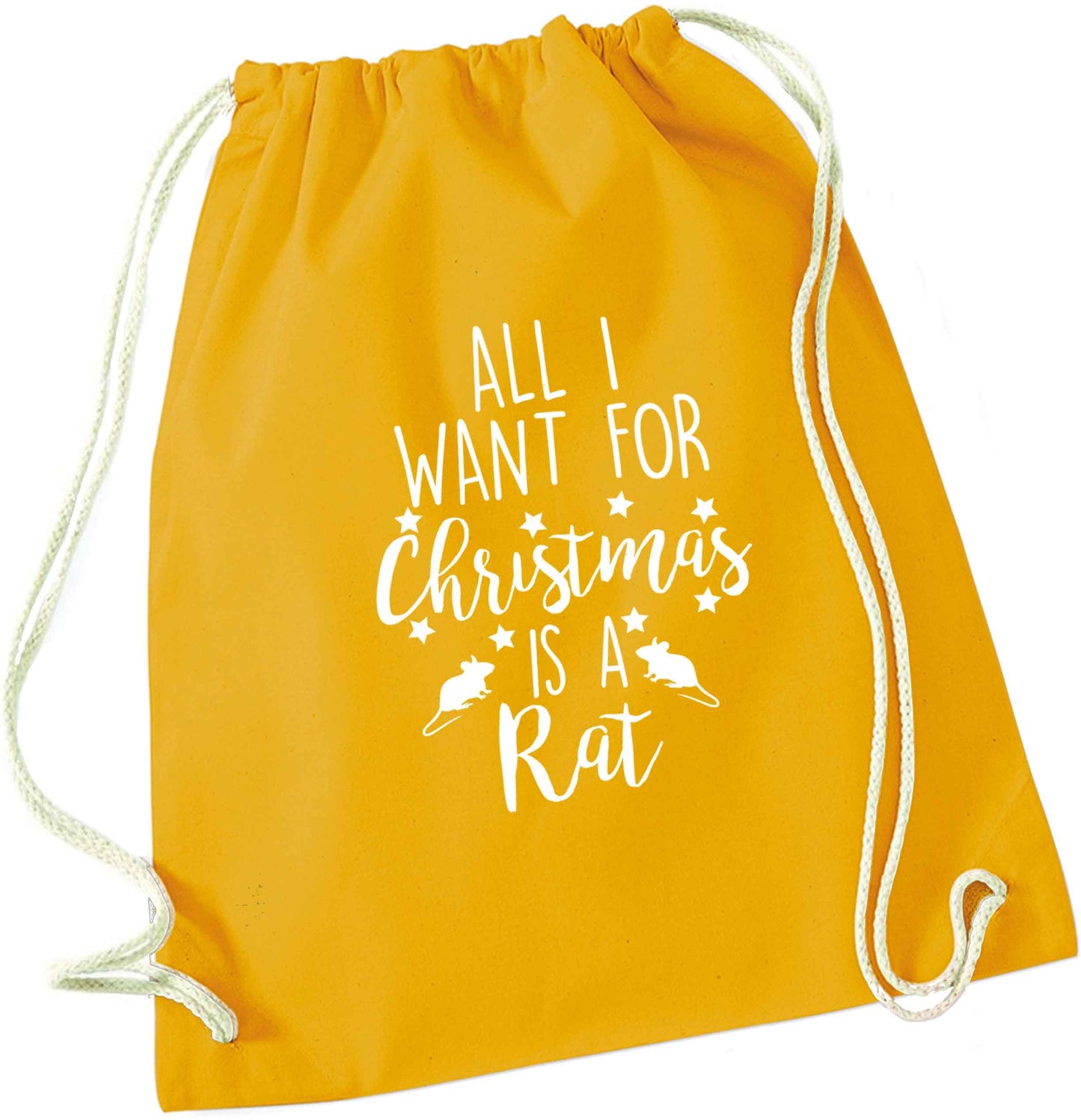All I want for Christmas is a rat mustard drawstring bag