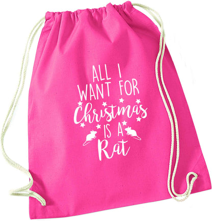 All I want for Christmas is a rat pink drawstring bag