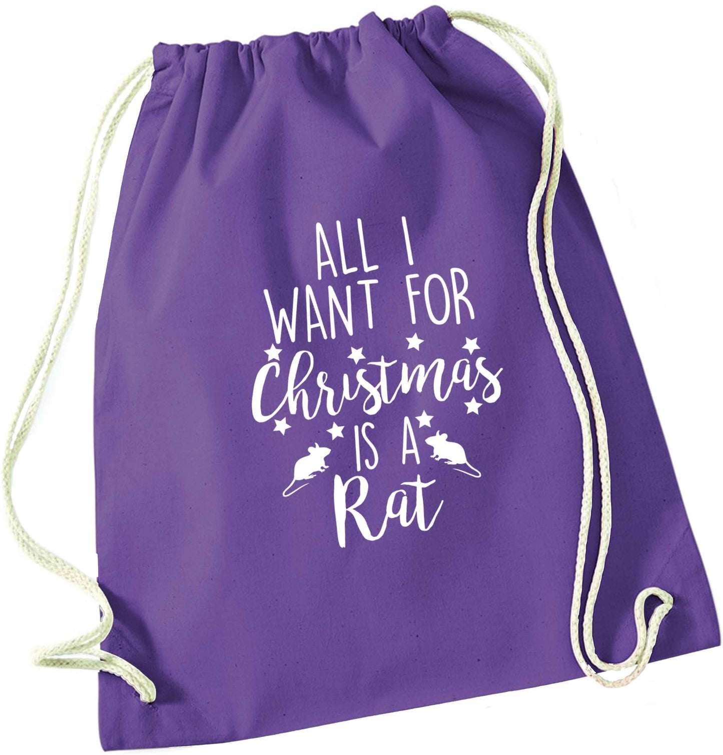 All I want for Christmas is a rat purple drawstring bag