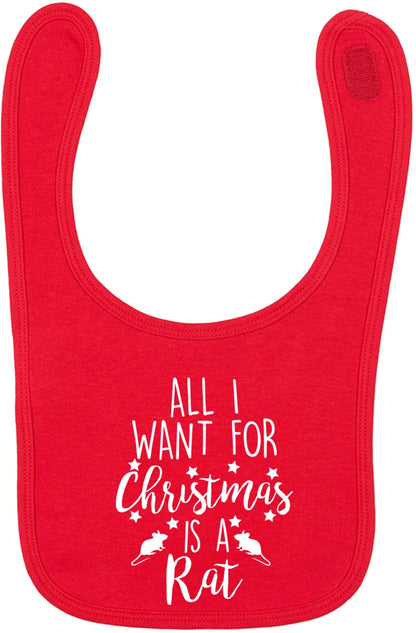All I want for Christmas is a rat red baby bib