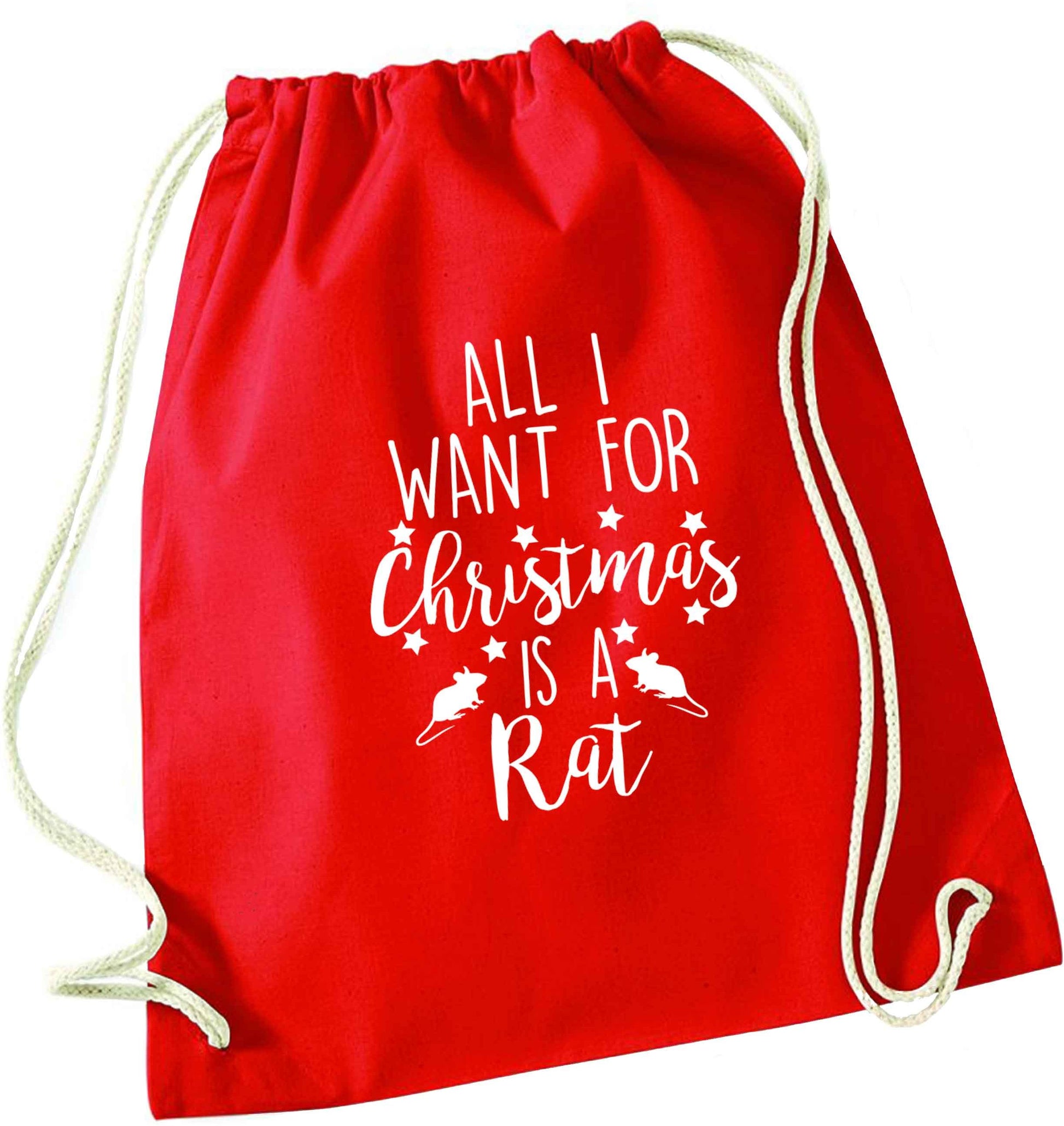 All I want for Christmas is a rat red drawstring bag 