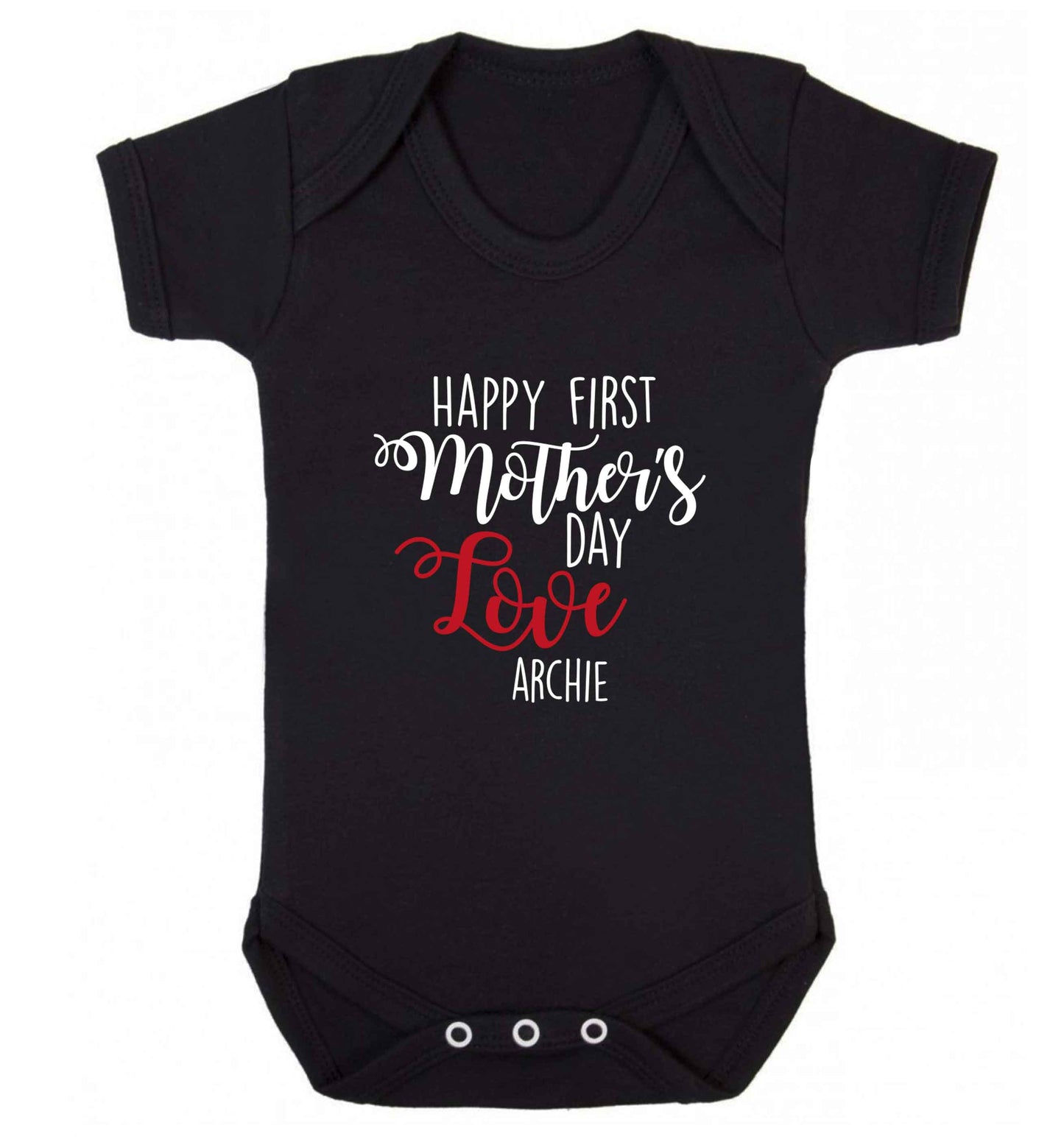 Mummy's first mother's day! baby vest black 18-24 months