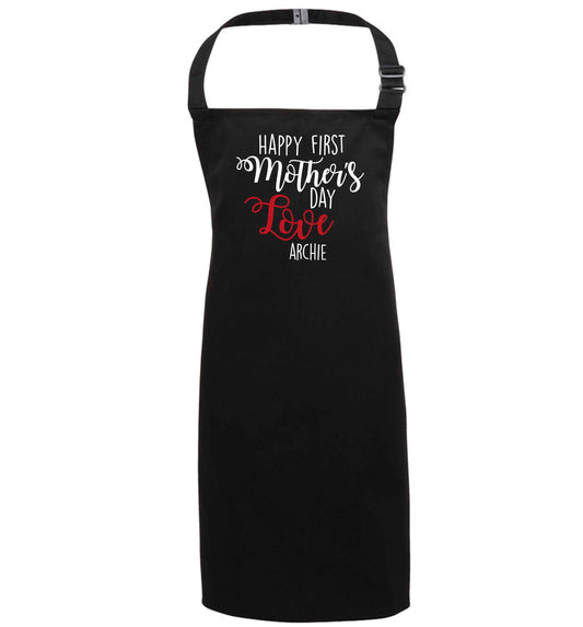 Mummy's first mother's day! black apron 7-10 years