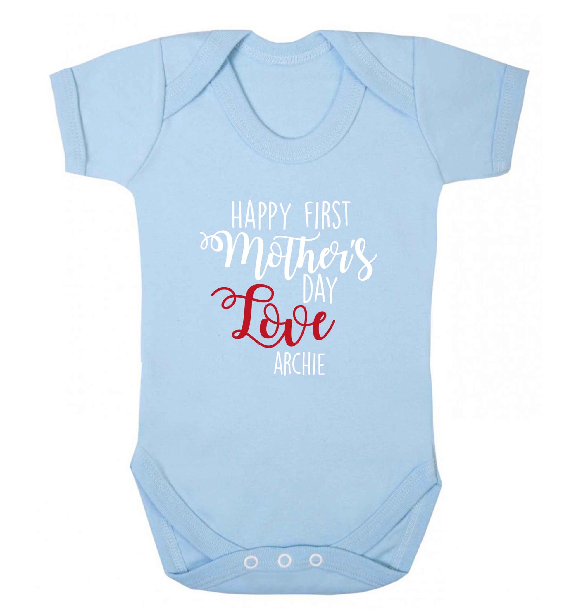 Mummy's first mother's day! baby vest pale blue 18-24 months