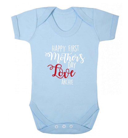 Mummy's first mother's day! baby vest pale blue 18-24 months
