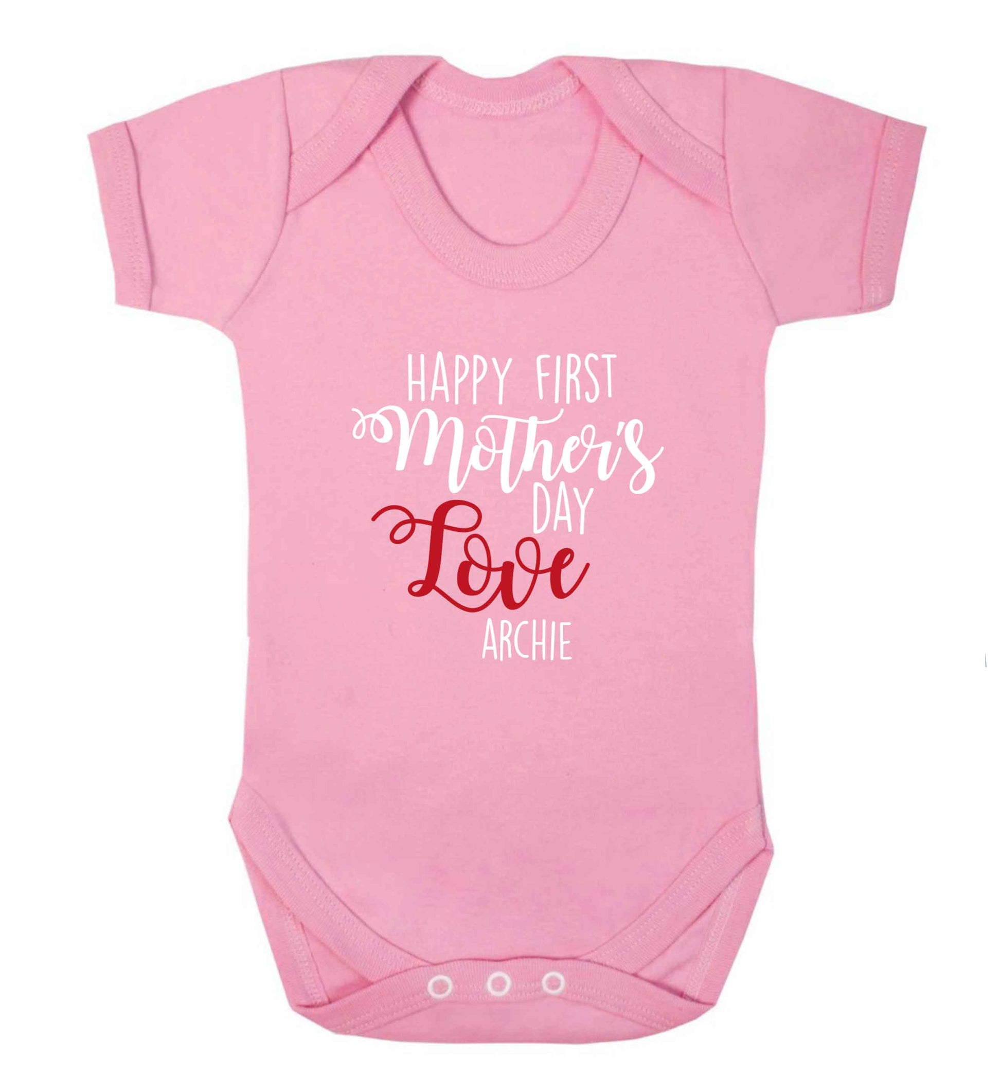 Mummy's first mother's day! baby vest pale pink 18-24 months