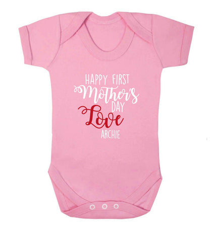 Mummy's first mother's day! baby vest pale pink 18-24 months