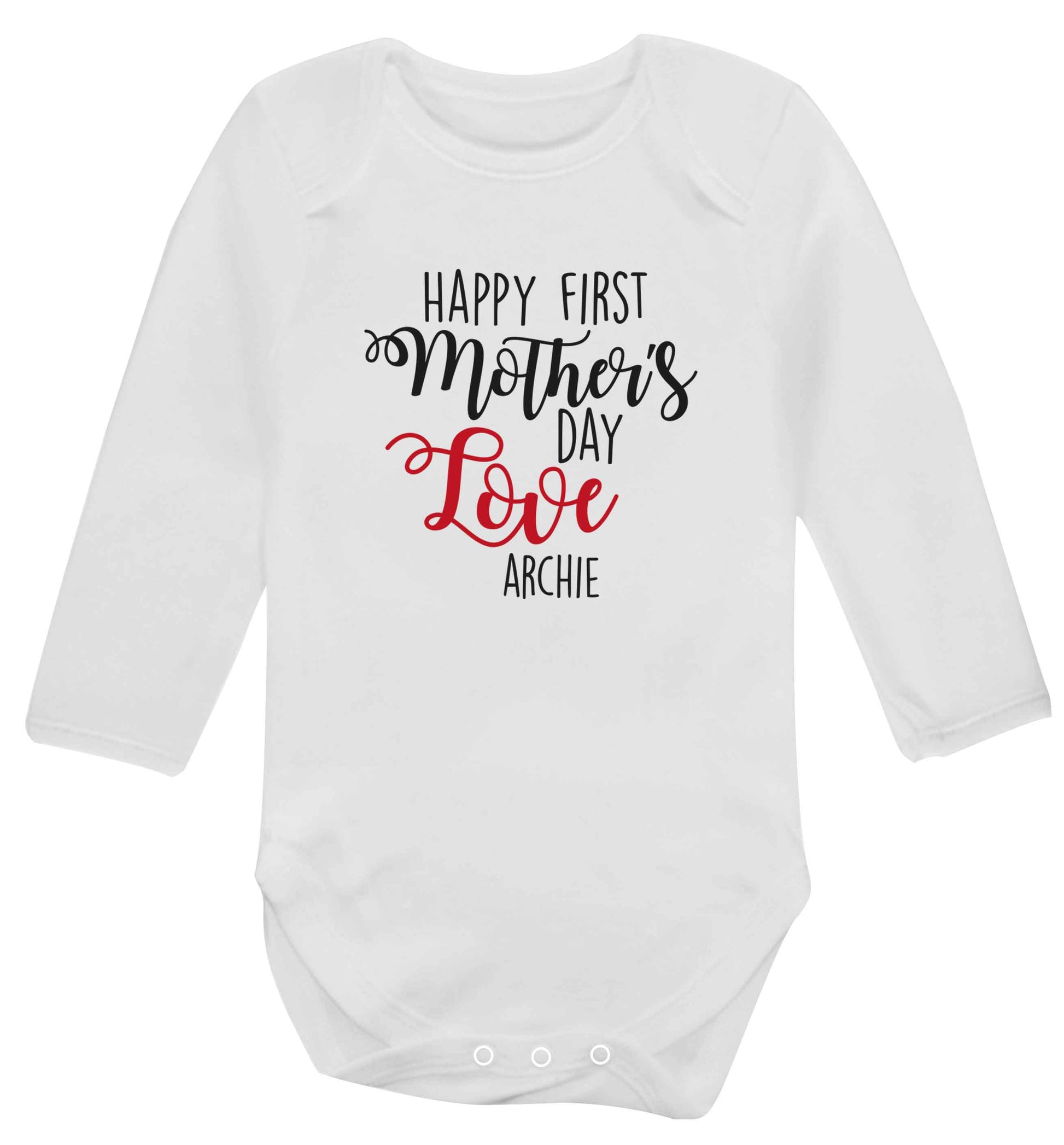 Mummy's first mother's day! baby vest long sleeved white 6-12 months