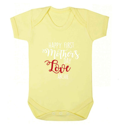Mummy's first mother's day! baby vest pale yellow 18-24 months