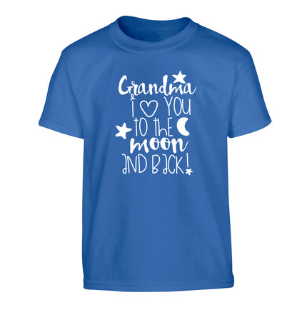 Nana's little bodybuilder Children's blue Tshirt 12-14 Years