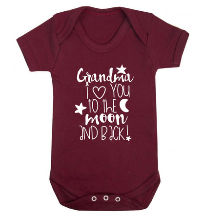 Nana's little bodybuilder Baby Vest maroon 18-24 months