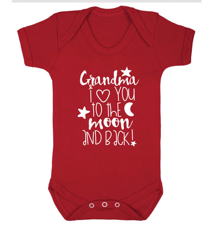 Nana's little bodybuilder Baby Vest red 18-24 months