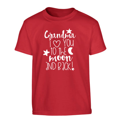 Nana's little bodybuilder Children's red Tshirt 12-14 Years
