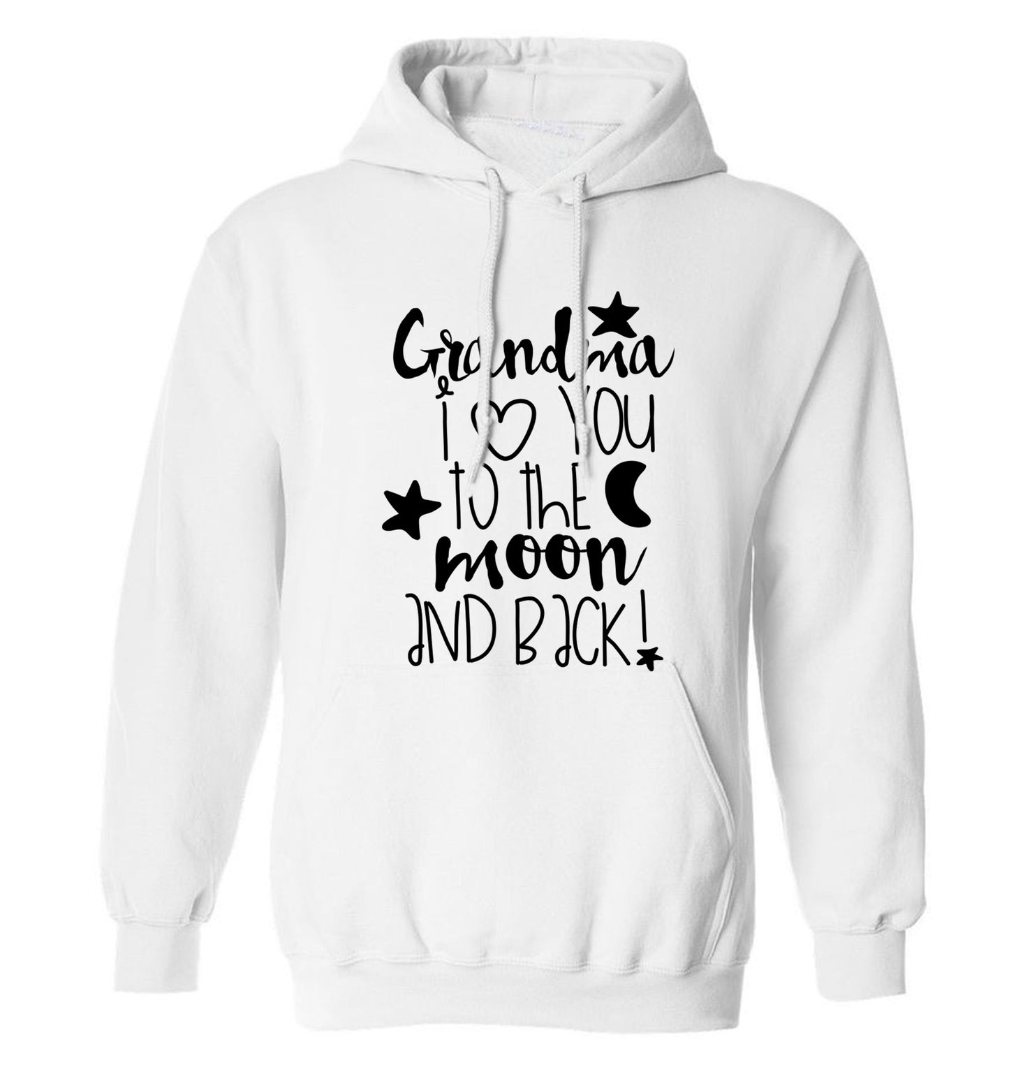 Nana's little bodybuilder adults unisex white hoodie 2XL