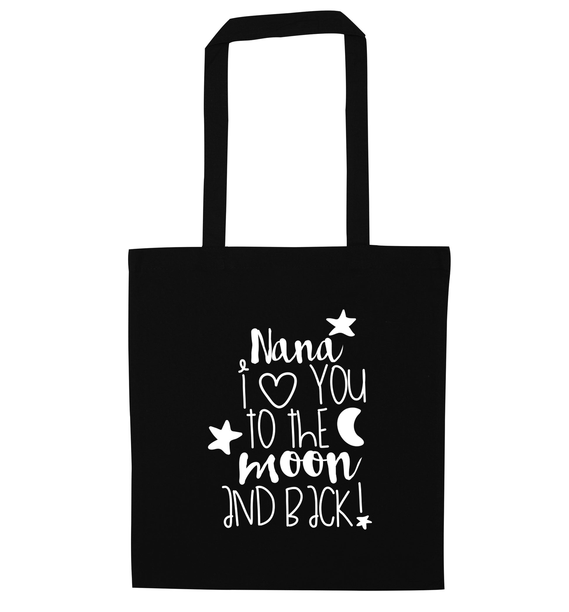 Nana's little bodybuilder black tote bag