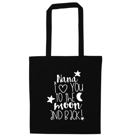 Nana's little bodybuilder black tote bag
