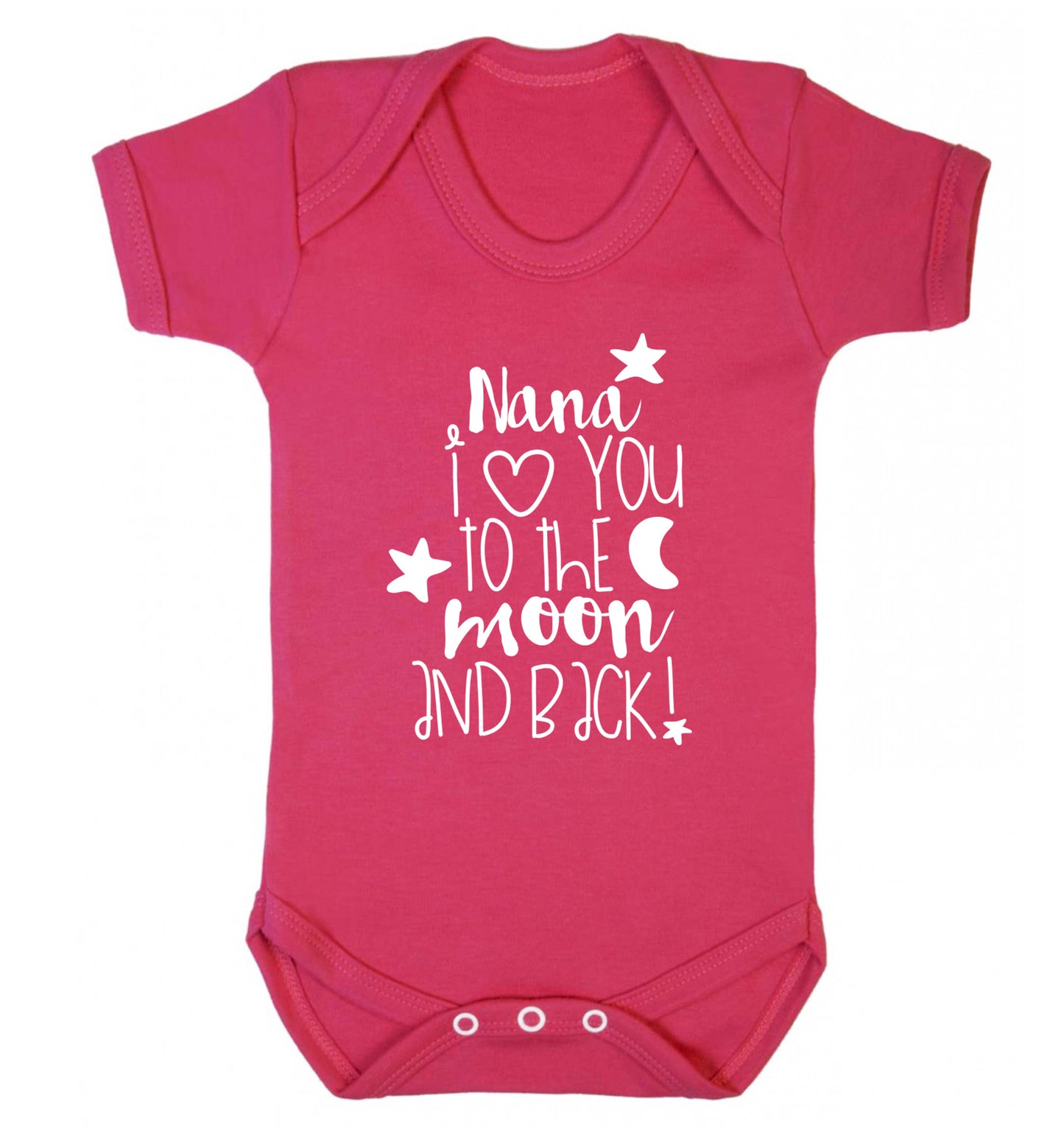 Nana's little bodybuilder Baby Vest dark pink 18-24 months
