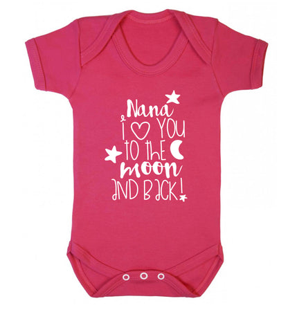 Nana's little bodybuilder Baby Vest dark pink 18-24 months