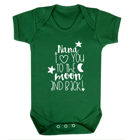 Nana's little bodybuilder Baby Vest green 18-24 months