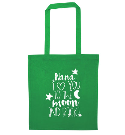 Nana's little bodybuilder green tote bag