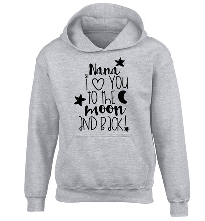 Nana's little bodybuilder children's grey hoodie 12-14 Years