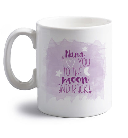 right handed white ceramic mug 