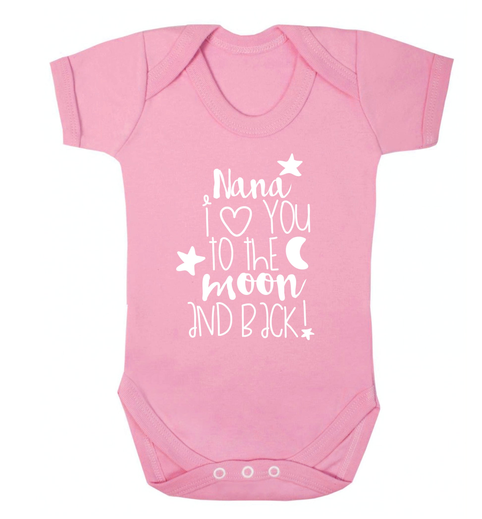 Nana's little bodybuilder Baby Vest pale pink 18-24 months