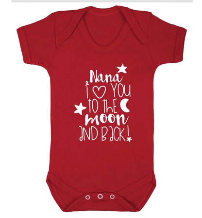 Nana's little bodybuilder Baby Vest red 18-24 months