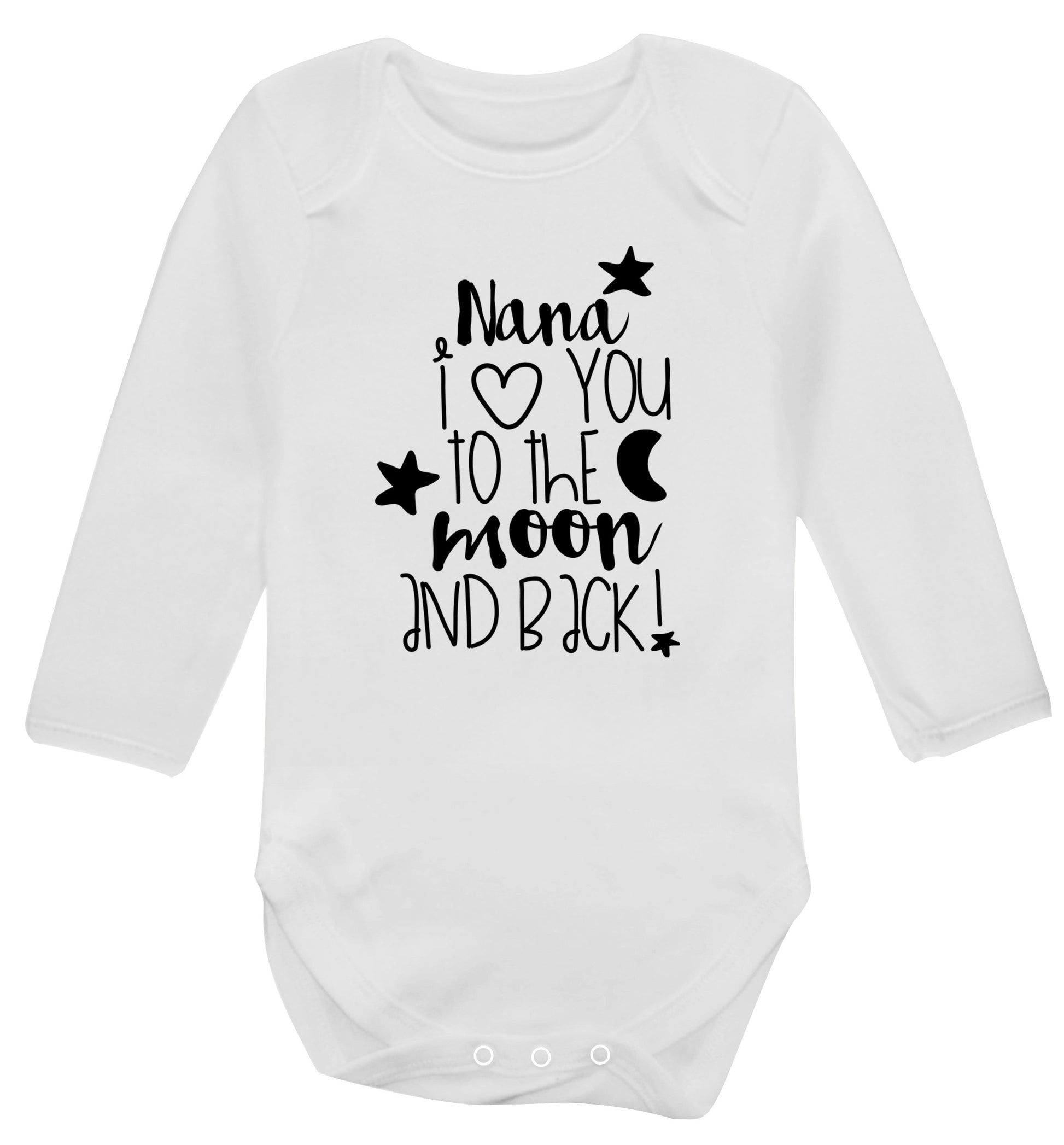 Nana's little bodybuilder Baby Vest long sleeved white 6-12 months