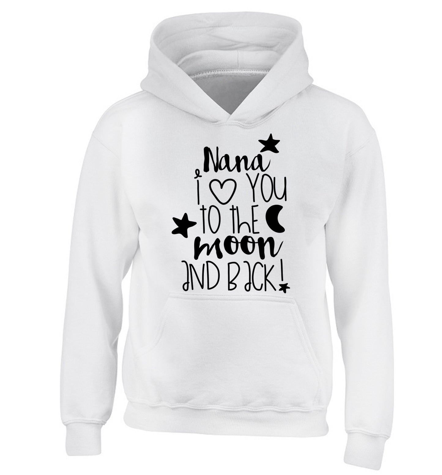 Nana's little bodybuilder children's white hoodie 12-14 Years