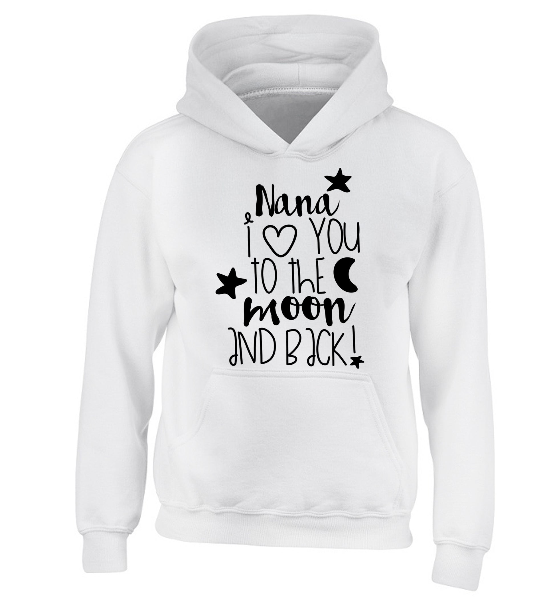 Nana's little bodybuilder children's white hoodie 12-14 Years