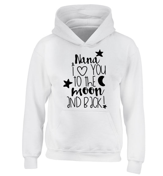 Nana's little bodybuilder children's white hoodie 12-14 Years