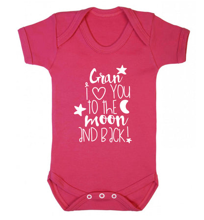 Nana's little bodybuilder Baby Vest dark pink 18-24 months