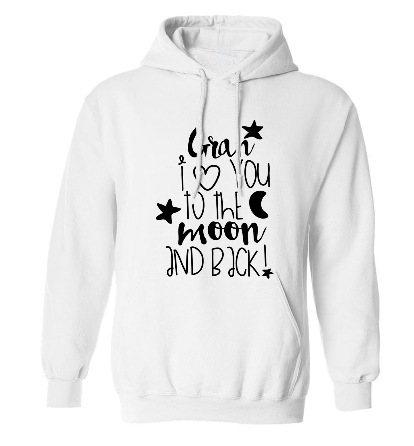 Nana's little bodybuilder adults unisex white hoodie 2XL