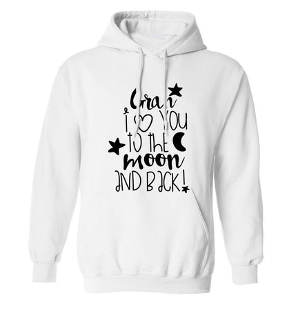 Nana's little bodybuilder adults unisex white hoodie 2XL