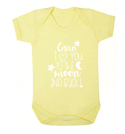 Nana's little bodybuilder Baby Vest pale yellow 18-24 months