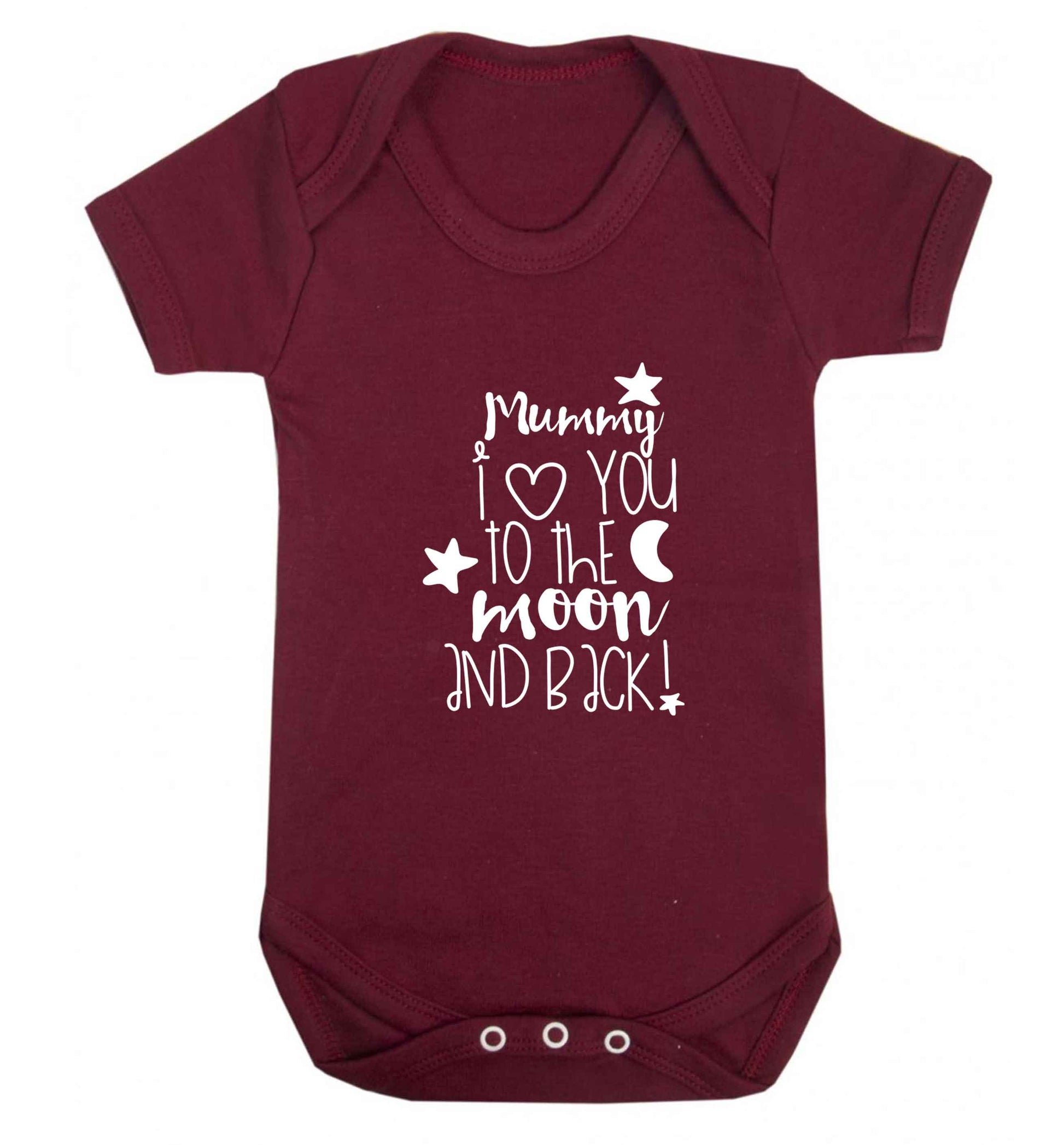 Mummy I love you to the moon and back baby vest maroon 18-24 months