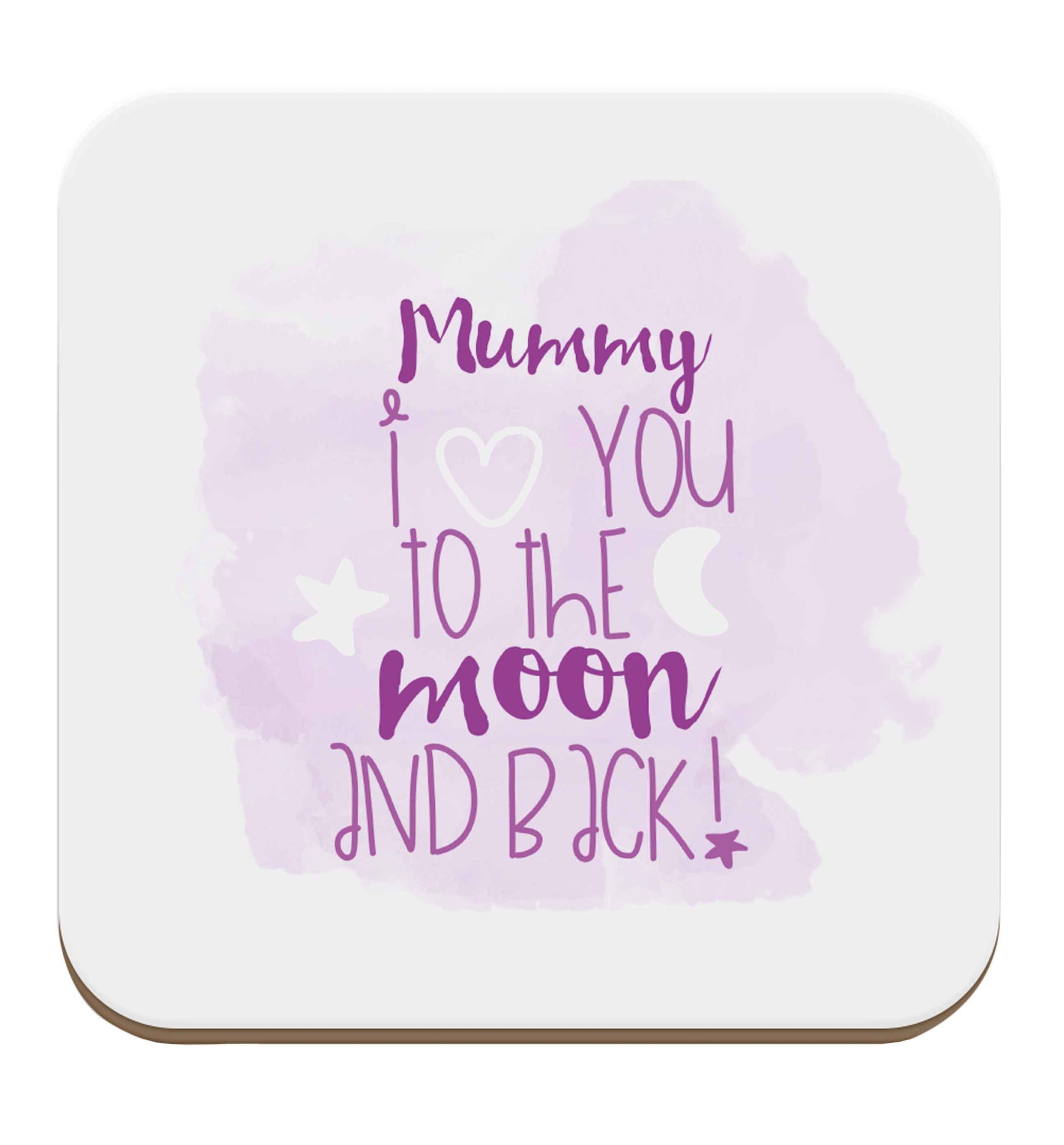 Mummy I love you to the moon and back set of four coasters